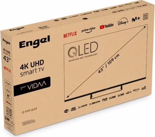 Televisor 43` Engel LE4395 QLED Smart TV Vidaa 4k UHD Modo Hotel | 4050100305 | 8436606900413 imagen 7