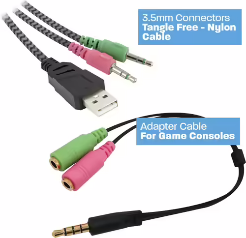 Auriculares gaming ewent play 2 conectores 3.5mm usb negro PL3321 | 8054392615061 imagen 5