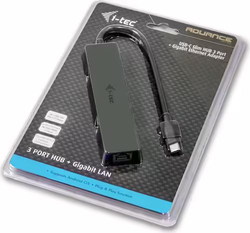 Adaptador i-tec Advance Usb-C Slim Passive HUB 3 puertos + Gigabit Ethernet Adap | C31GL3SLIM | 8595611701672 imagen 7
