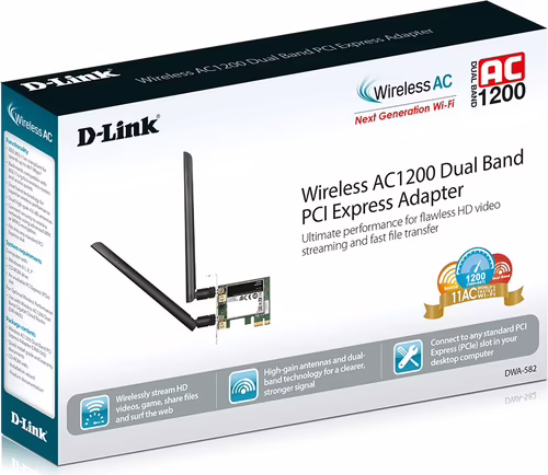 ADAPTADOR WIFI D-LINK AC1200 DUAL-BAND PCI EXPRESS 867MBPS DWA-582 | 0790069410567 imagen 3
