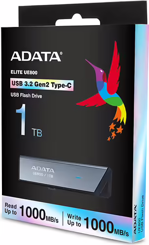 ADATA UE800 unidad flash USB 1 TB USB Tipo C 3.2 Gen 2 (3.1 Gen 2) Plata | AELI-UE800-1T-CSG | 4711085938039 imagen 5