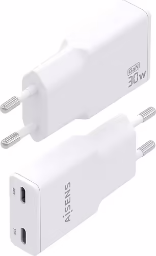 AISENS ASCH-30W2P048-W cargador de dispositivo móvil Cámara digital, MP3, MP4, | 8435739902554 imagen 3