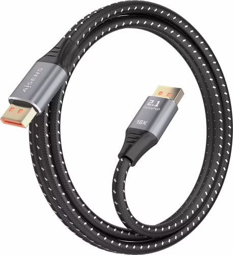 AISENS Cable DisplayPort V2.1 16K@60Hz 80 Gbps, DP/M-DP/M, Negro, 1.5m | A158-0902 | 8435739902189 imagen 2