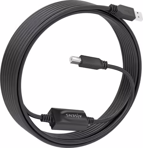 AISENS Cable USB 2.0 con Amplificador, Tipo A/M-B/M, Negro, 10m | A101-0881 | 8435739901915 imagen 2