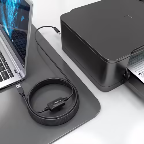 AISENS Cable USB 2.0 con Amplificador, Tipo A/M-B/M, Negro, 10m | A101-0881 | 8435739901915 imagen 4