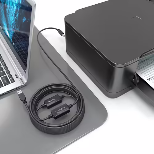 AISENS Cable USB 2.0 con Amplificador, Tipo A/M-B/M, Negro, 15m | A101-0906 | 8435739902226 imagen 4