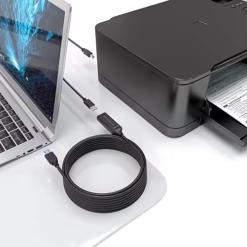 AISENS Cable USB 2.0 Prolongador con Amplificador, Tipo A/M-A/H, Negro, 10m | A101-0915 | 8435739902516 imagen 4