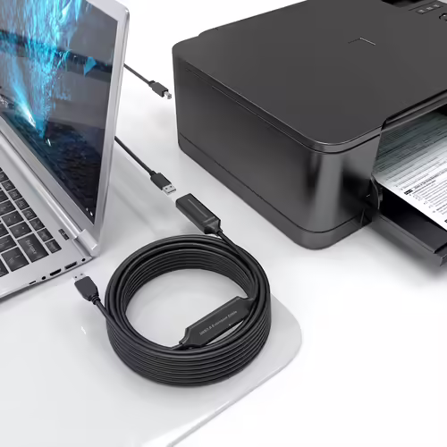 AISENS Cable USB 2.0 Prolongador con Amplificador, Tipo A/M-A/H, Negro, 15m | A101-0916 | 8435739902523 imagen 4