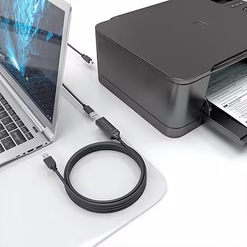 AISENS Cable USB 2.0 Prolongador con Amplificador, Tipo A/M-A/H, Negro, 5.0m | A101-0914 | 8435739902509 imagen 4