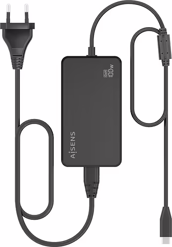AISENS Cargador De Sobremesa GaN 100W PD3.0 1xUSB-C 1.8m, Negro | ASCH-1PD100D070-BK | 8435739903872 imagen 4