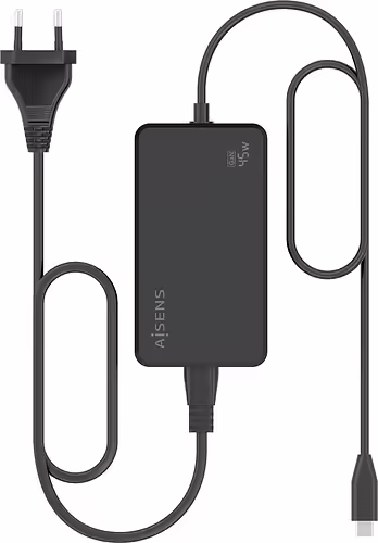 AISENS Cargador De Sobremesa GaN 45W PD3.0 1xUSB-C 1.8m, Negro | ASCH-1PD45D067-BK | 8435739903841 imagen 4