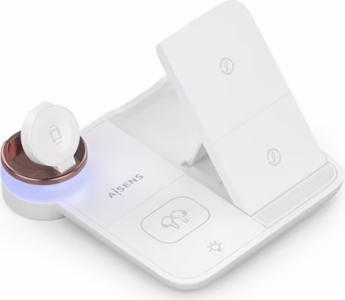 AISENS Cargador Inalambrico USB-C 4 en 1 De 15W Para Movil, Apple Watch, Auricul | ASCH-15W4WC061-W | 8435739903483 imagen 2
