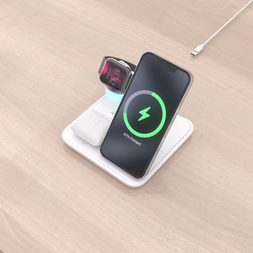 AISENS Cargador Inalambrico USB-C 4 en 1 De 15W Para Movil, Apple Watch, Auricul | ASCH-15W4WC061-W | 8435739903483 imagen 6