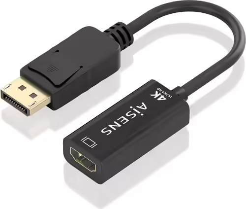 AISENS Conversor DisplayPort a HDMI 4K@60Hz, DP/M-HDMI/M, Negro, 15cm | A125-0905 | 8435739902219 imagen 2