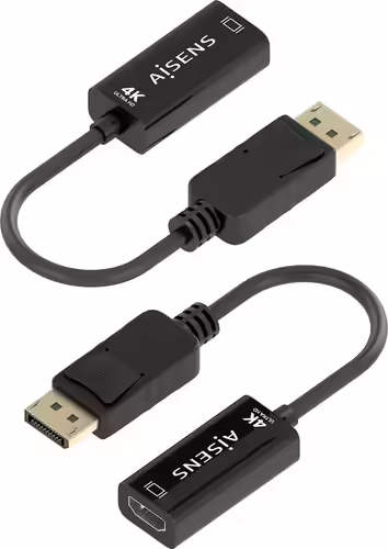 AISENS Conversor DisplayPort a HDMI 4K@60Hz, DP/M-HDMI/M, Negro, 15cm | A125-0905 | 8435739902219 imagen 3