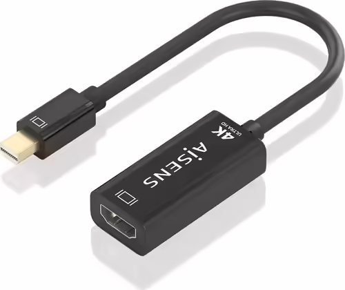 AISENS Conversor MINI DP a HDMI 4K@60Hz, MINI DP/M-HDMI/H, Negro, 15cm | A125-0904 | 8435739902202 imagen 2