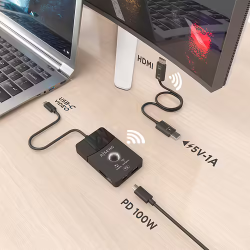 AISENS Docking USB-C a HDMI 1080P@60Hz (Inalámbrico) 30M, 1xHDMI 4K60HZ (Cable) | ASWL-H2KDC30M05-BK | 8435739903292 imagen 6
