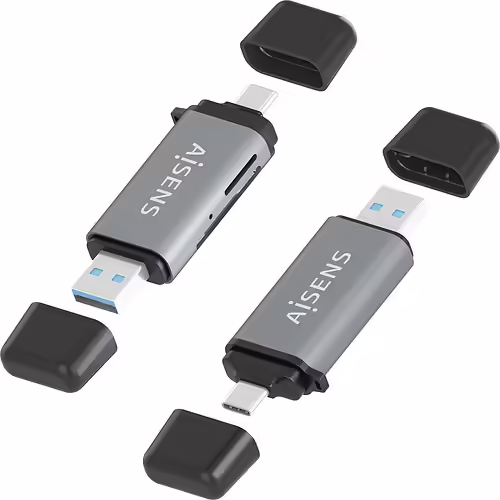 Lector Tarjetas AISENS USB-A/C 3.0 Gris (ASCR-2AC11-GR) | 8435739903339 imagen 3