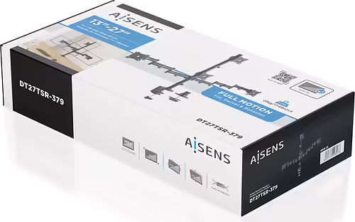 AISENS Soporte de Mesa Eco Giratorio e Inclinable para 4 Monitores 8kg (4 Pivote | DT27TSR-379 | 8435739903278 imagen 6