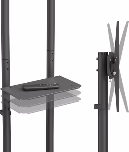 AISENS Soporte De Suelo Eco Con Rueda, Bandeja Para DVD Para Monitor/TV 45kg De | FT70TE-333 | 8435739902424 imagen 4