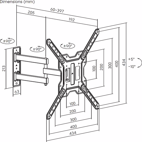 AISENS Soporte Eco Giratorio, Inclinable Para Monitor/TV 30kg (3 Pivotes) De 23` | WT65TSE-417 | 8435739904114 imagen 7
