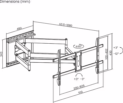 AISENS Soporte Eco Giratorio, Inclinable y Nivelable para Monitor/TV 60kg de 43` | WT90TSLE-387 | 8435739903261 imagen 6