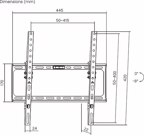 AISENS Soporte Eco Inclinable Para Monitor/TV 45Kg de 32-75``, Negro | WT75T-391 | 8435739903551 imagen 6