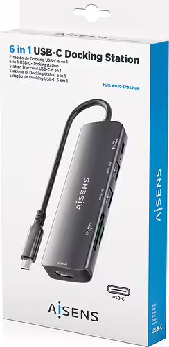 AISENS DOCKING STATION USB-C A 6 EN 1 USB-C A 1xHDMI, 2xUSB-A, 1xUSB-C PD 100W,  | ASUC-6P023-GR | 8435739903124 imagen 7