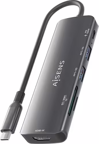 AISENS DOCKING STATION USB-C A 6 EN 1 USB-C A 1xHDMI, 2xUSB-A, 1xUSB-C PD 100W,  | ASUC-6P023-GR | 8435739903124 imagen 8