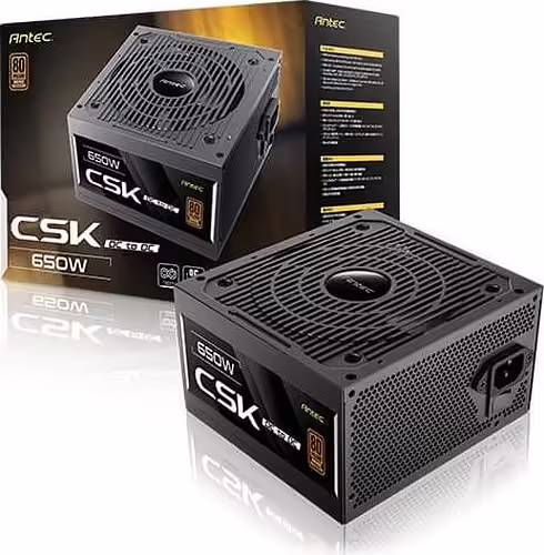 Antec CSK650DC EC unidad de fuente de alimentación 650 W 20+4 pin ATX ATX Negro | 0-761345-20107-0 | 761345201070 imagen 8