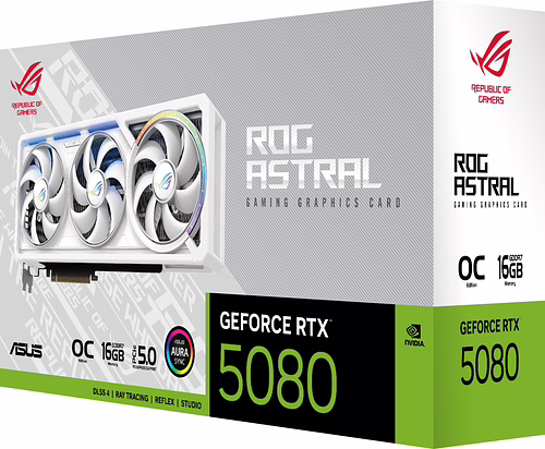 ASUS ROG Astral - -RTX5080-O16G-WHITE NVIDIA GeForce RTX 5080 16 GB GDDR7 | 90YV0LV4-M0NA00 | 4711636112048 imagen 8