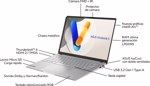 ASUS Vivobook S 14 OLED OLED M5406UA-QD053W AMD Ryzen 7 8845HS/16GB/1TB SSD/Rade | 04711387551813 imagen 5