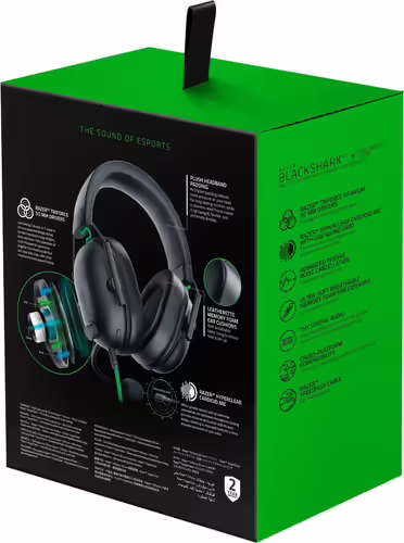 Auriculares gaming razer blackshark v2 x 3.5mm negro verde RZ04-03240100-R3M1 | 8886419378396 imagen 6