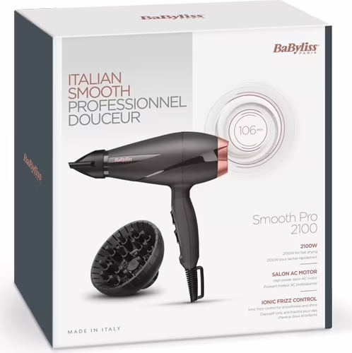 Babyliss Smooth Pro secador de pelo 2100 W tecnologÍ­a iónica monitor ac prof | 6709DE | 3030050154849 imagen 2