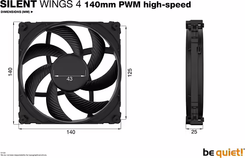 be quiet! SILENT WINGS 4 | 140mm PWM high-speed Carcasa del ordenador Ventilador | 4260052188897 imagen 5