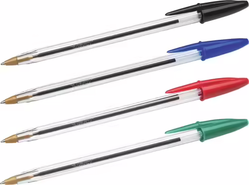 BLISTER DE 5 UNIDADES CRISTAL BIC COLORES SURTIDOS NEGRO AZUL ROJO Y VERDE 80205 | 802054 | 0070330100763 imagen 3