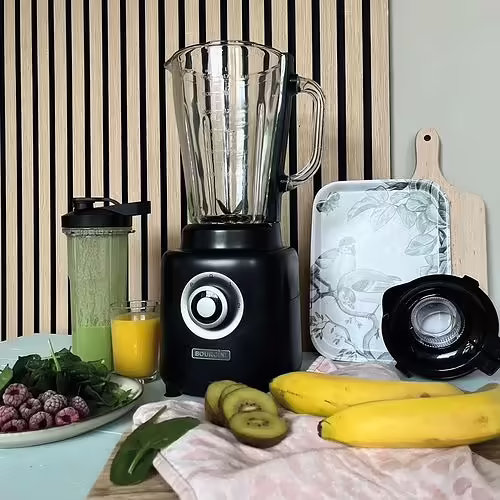 Bourgini 21.3002.00.00 licuadora 1,75 L Batidora de vaso 1000 W Negro, Transpare | 8719979275136 imagen 2