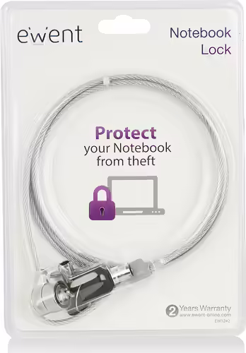 CABLE SEGURIDAD EWENT PORTATIL LLAVE EW1242 | 8054392610370 imagen 6