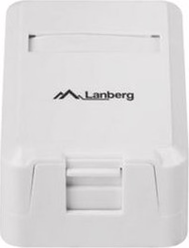 CAJA DE SUPERFICIE LANBERG 1 PUERTO KEYSTONE ENRUTAMIENTO CABLES 180Âº BLANCO  | OK1-0001-W | 5901969416732 imagen 2