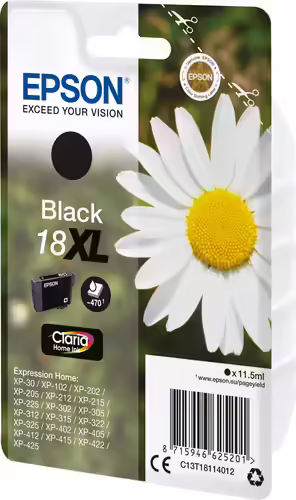 Cartucho Epson Daisy 18XL negro etiqueta RF C13T18114022 | 8715946625218 imagen 2