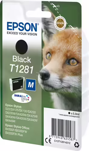 Cartucho Epson Fox T1281 etiqueta RF negro C13T12814022 | 8715946624594 imagen 2