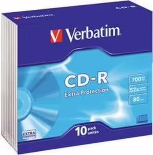 CD-R VERBATIM 10 UNIDADES 700MB 52x 43415 | 4007249434159 imagen 2