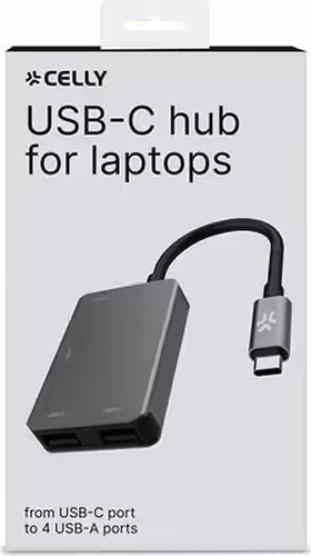 Celly PROHUB4IN1SV hub de interfaz USB 2.0 Type-C Gris | 8021735204596 imagen 2