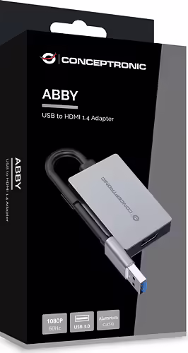 Adaptador CONCEPTRONIC USB-A/M a HDMI/H Gris (ABBY22G) | 4015867240991 imagen 6