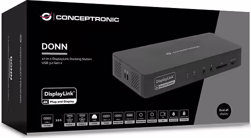 Conceptronic DONN31B base para portátil y replicador de puertos Alámbrico USB | 4015867240755 imagen 6