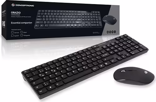 Conceptronic ORAZIO01DE teclado Ratón incluido Hogar RF inalámbrico QWERTZ Ale | 4015867208625 imagen 5