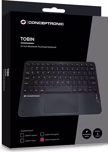 Conceptronic TOBIN01BUS teclado Universal Bluetooth QWERTY Inglés de EE. UU. Ne | 4015867238882 imagen 6
