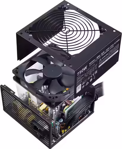 Cooler master Fuente de alimentacion MWE 750W White 80+ Ventilador 120mm 1xATX 2 | MPE-7501-ACABW-EU imagen 9