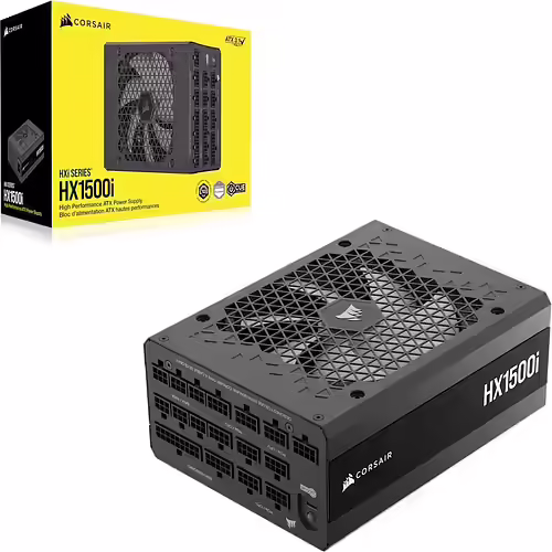 Fuente Corsair HX1500 ATX 1500W Negra (CP-9020309-EU) | 0840440495901 imagen 2
