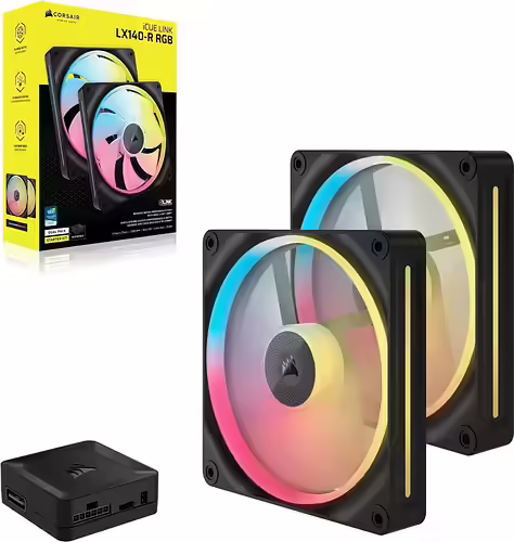 Corsair iCUE LINK LX140-R RGB Carcasa del ordenador Ventilador 14 cm Negro 2 pie | CO-9051052-WW | 0840006688716 imagen 3